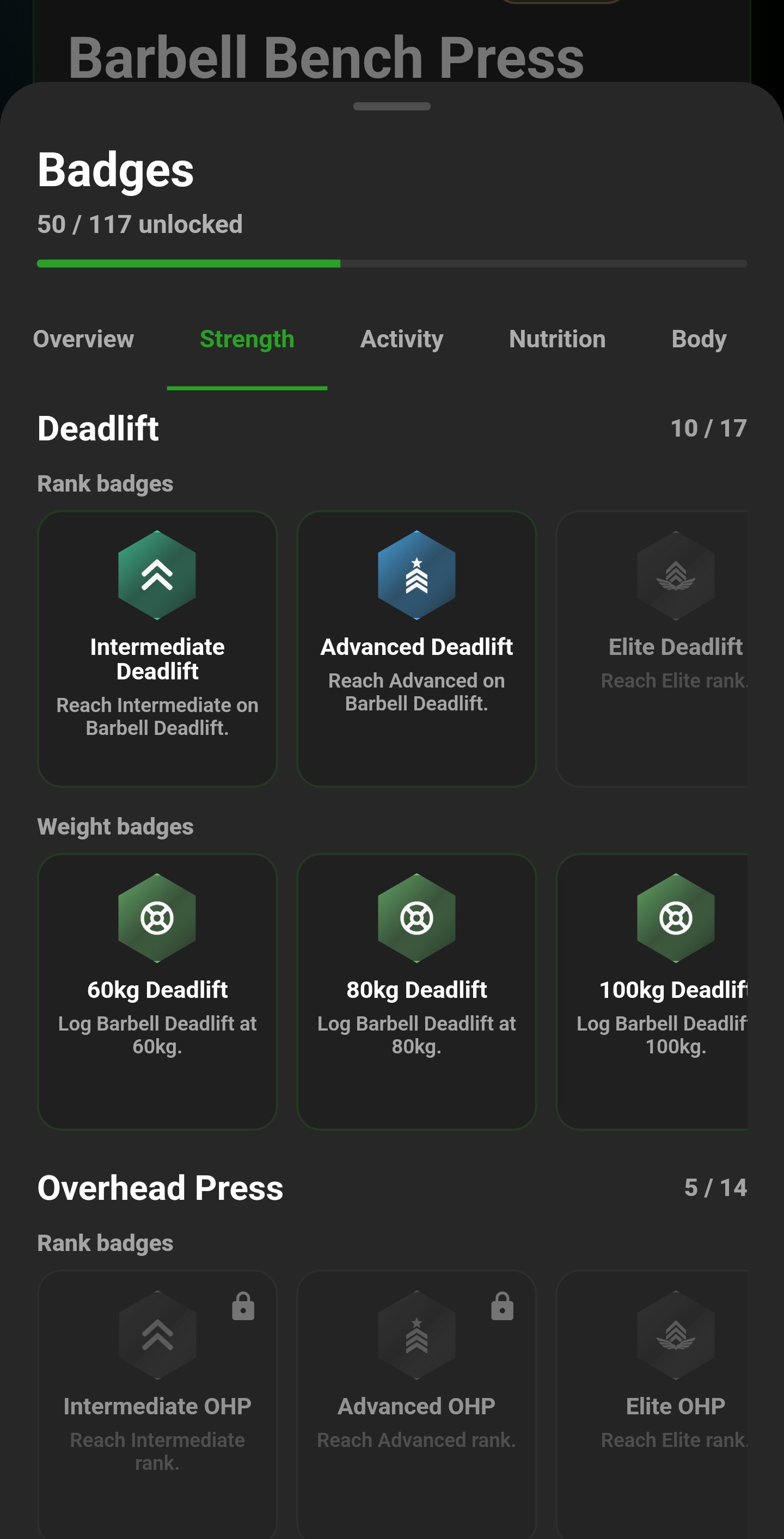 Strength badges collection