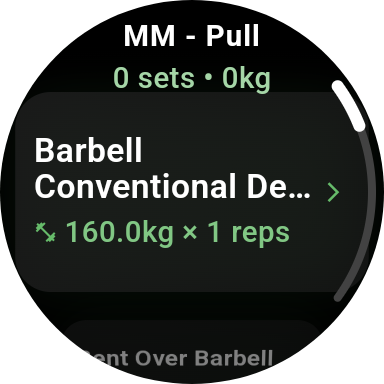 Workout logging on Wear OS